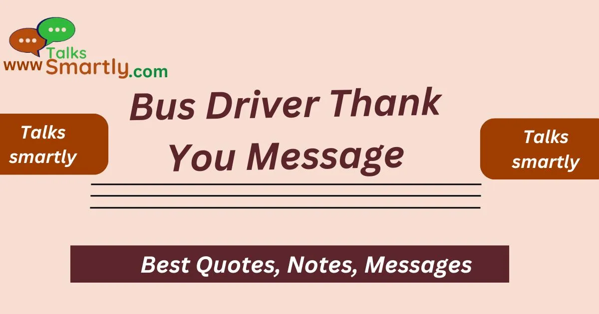 Bus Driver Thank You