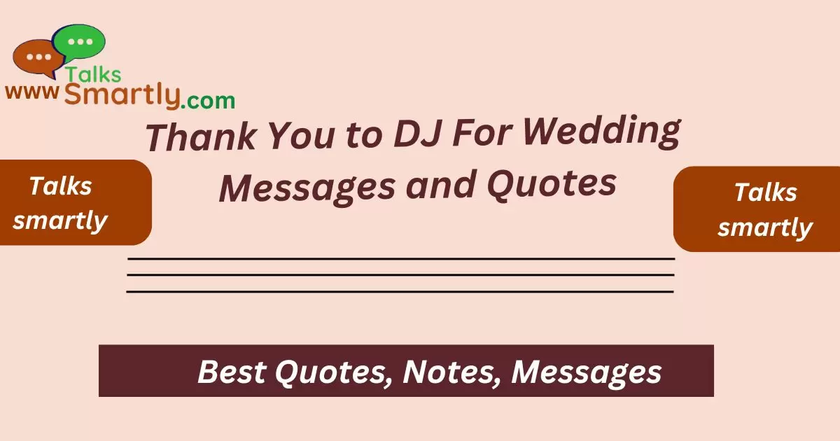 DJ For Wedding Messages