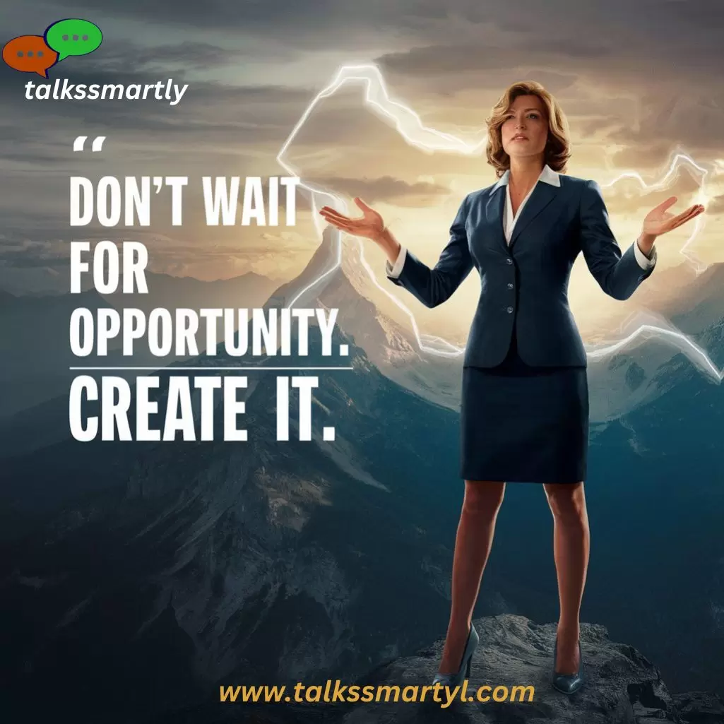 Don’t wait for opportunity. Create it.