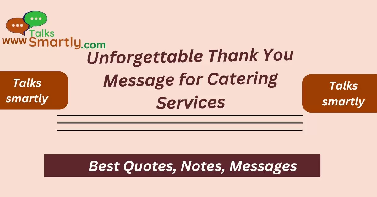 Message for Catering Services