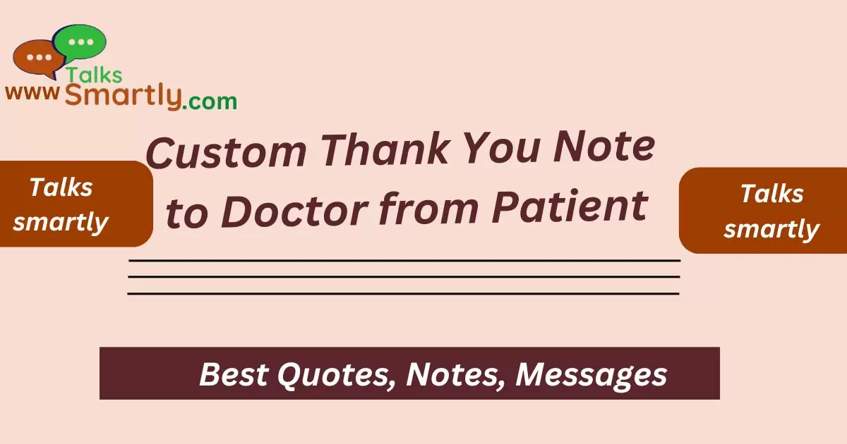 Note to Doctor from Patient