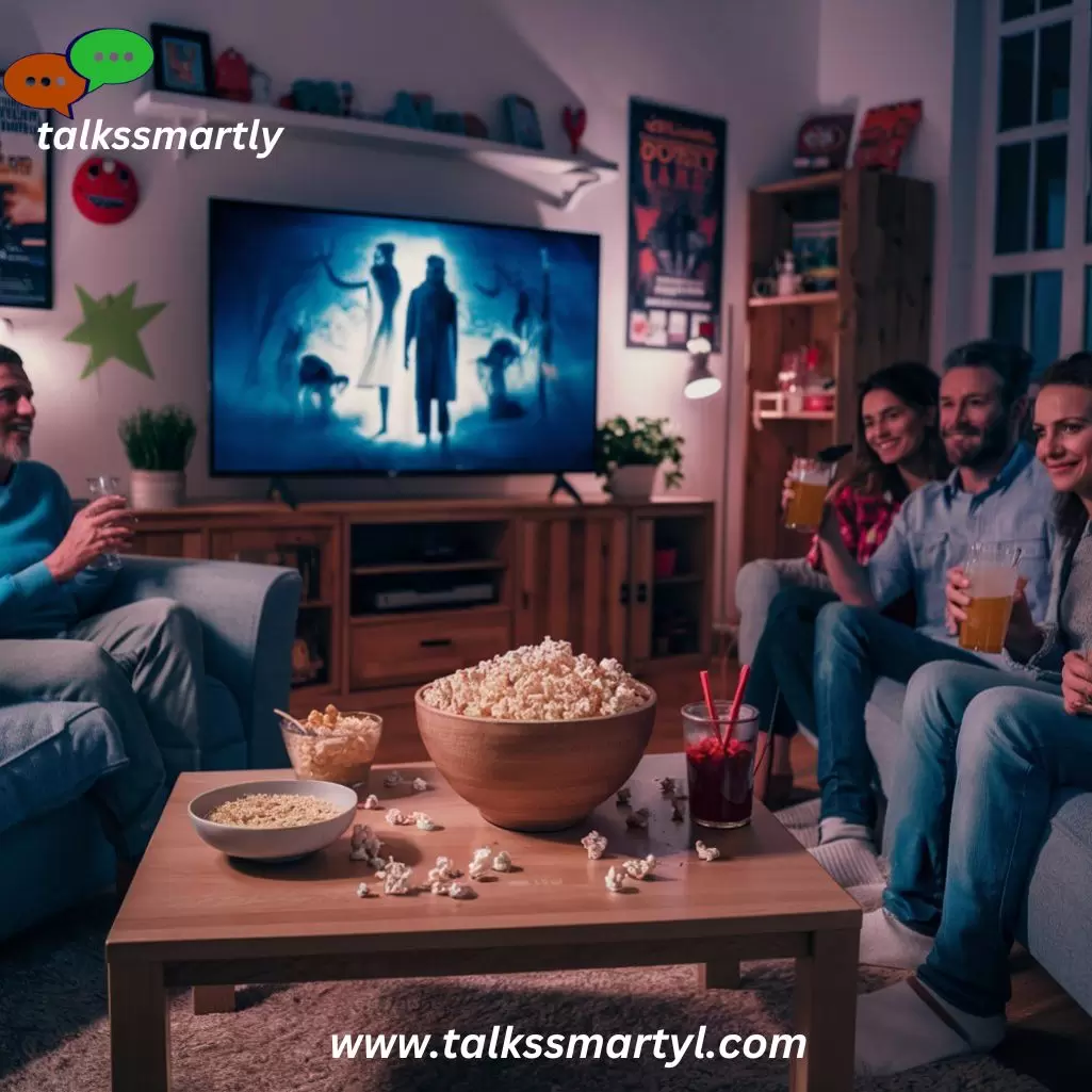 Organize a movie night with popcorn, 