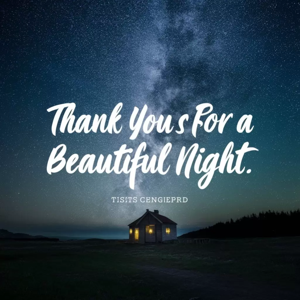 Thank You Message For a Beautiful Night