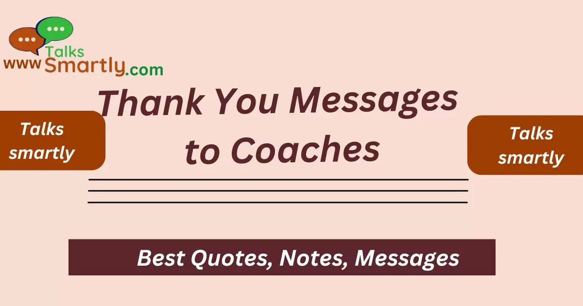 Thank You Messages to Coaches