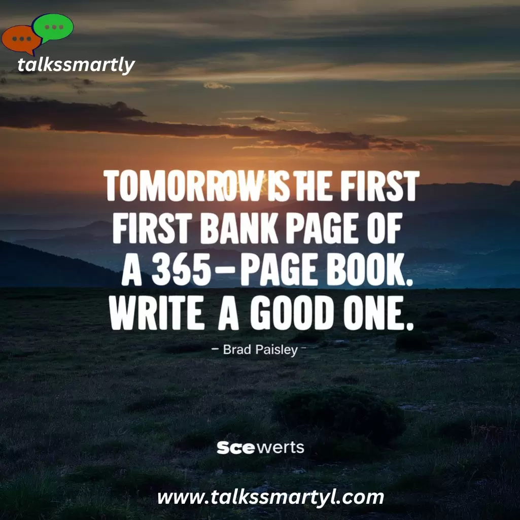 "Tomorrow is the first blank page 