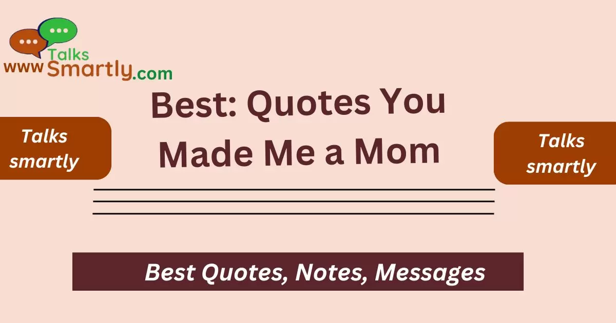 You Made Me a Mom