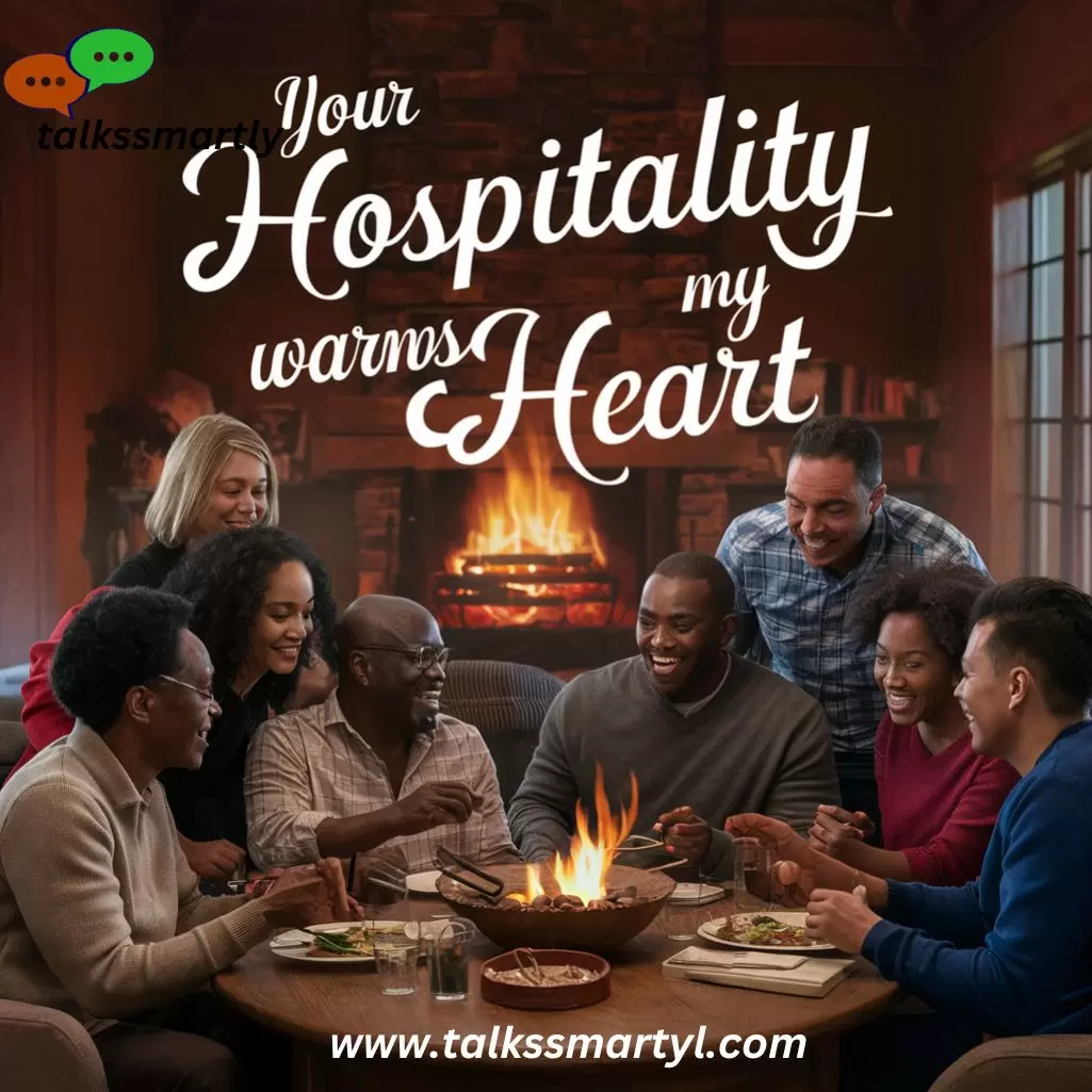 Your hospitality warms my heart 