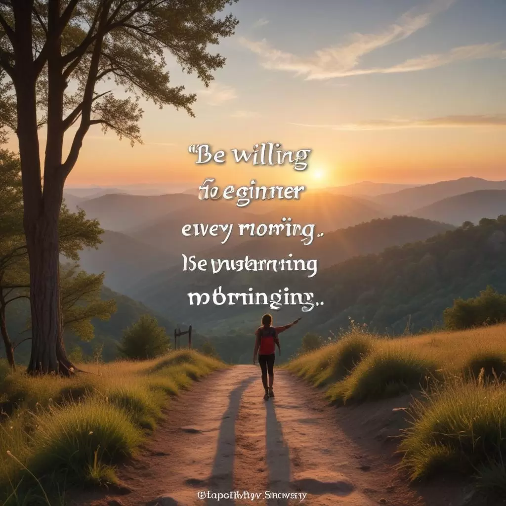 "Be willing to be a beginner every single morning."