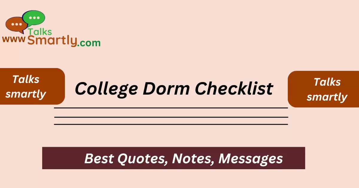 College Dorm Checklist