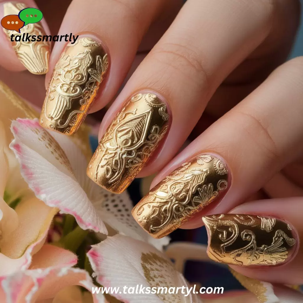 Gold Foil Nails