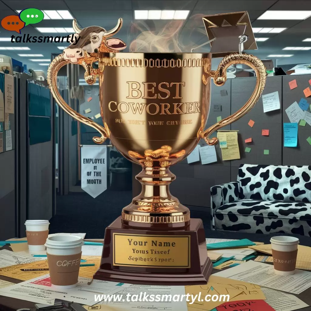 "Is there a trophy for 'Best Coworker' with your name on it?"