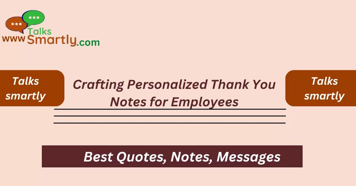 Thank You Notes for Employees