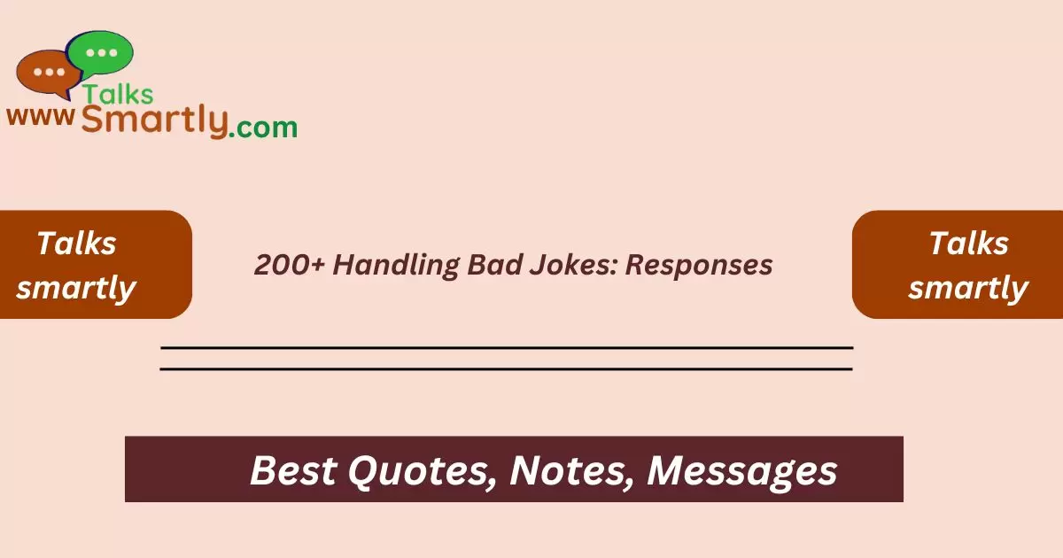 Handling Bad Jokes