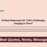 "Life’s Challenges, Hanging in There"