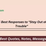 Stay Out of Trouble