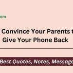 Convince Your Parents to Give Your Phone Back