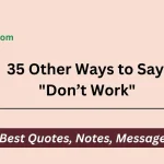 Other Ways to Say "Don’t Work"