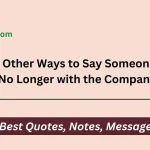 Other Ways to Say Someone Is No Longer with the Company